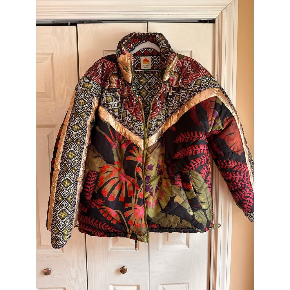 Farm Rio Multicolor Patterned Jacket - image 6